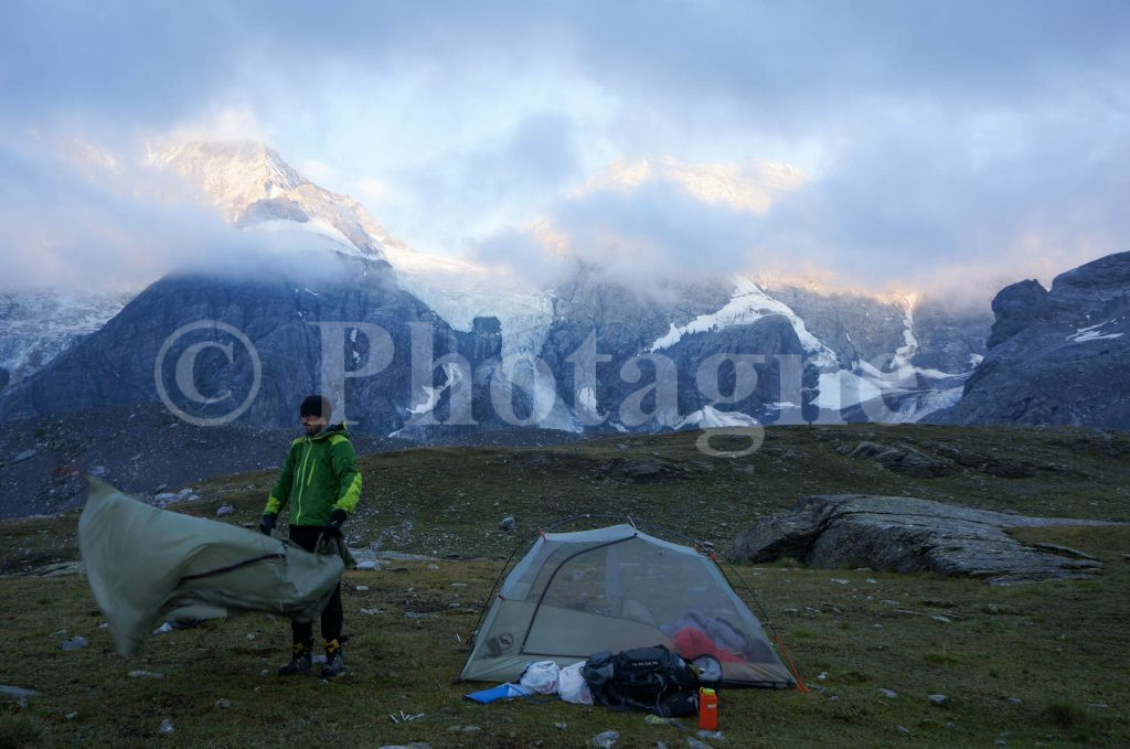 Bivouac en face de l'Ortler