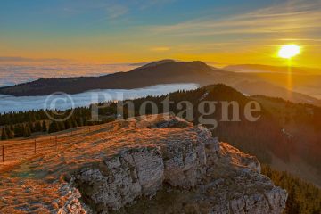 La cresta del Chasseron in serata