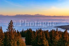 Le Mont Blanc depuis le Chasseron