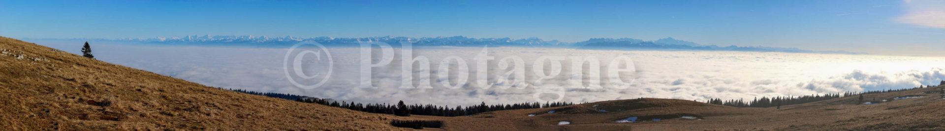 Panorama des Alpes depuis le Chasseron