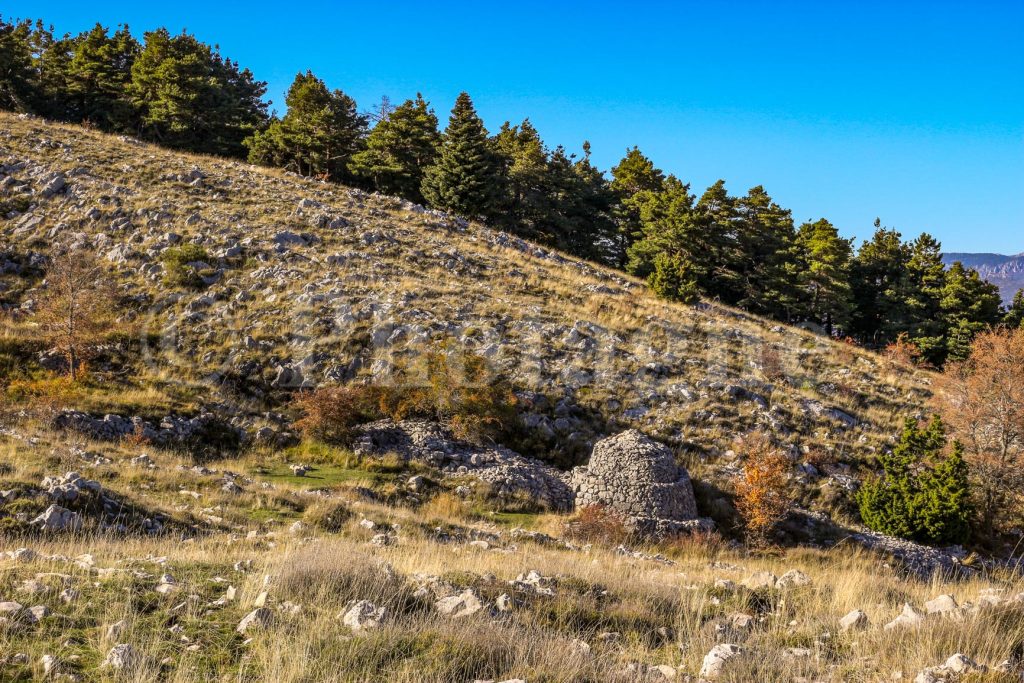 Shepherd's huts on the way up from Grasse