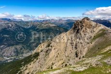 La vetta della Roche Motte sopra la valle di Briançon