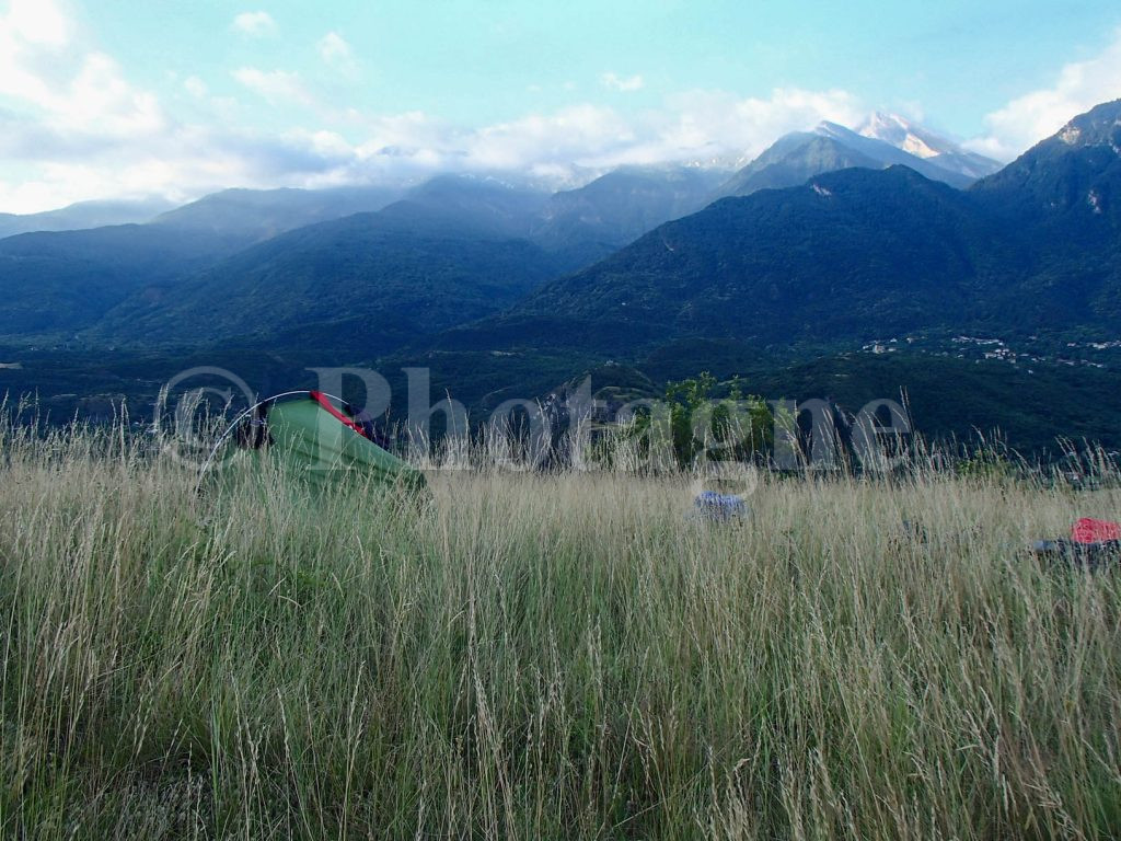 Bivouac at low altitude in Susa