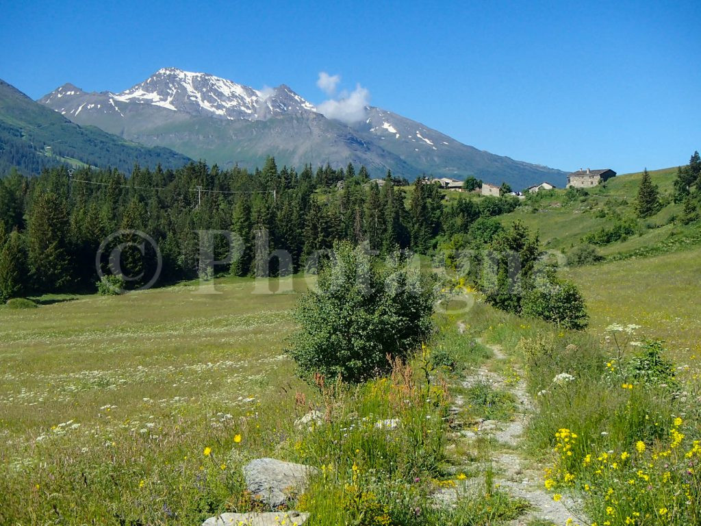 La valle dell'Arc presso Bessans, partendo dal nostro bivacco