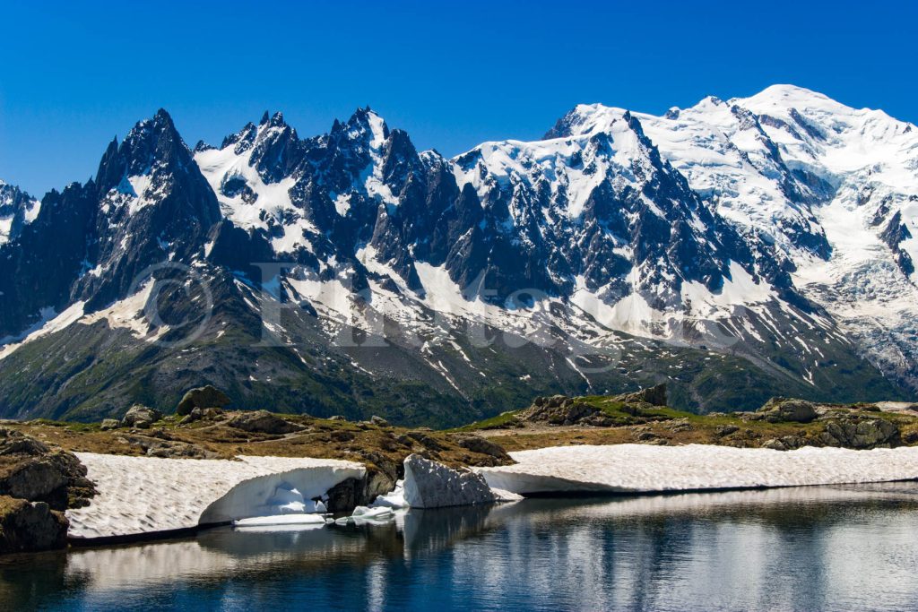 Lac des Chéserys, panorama dell'Aiguille du Midi