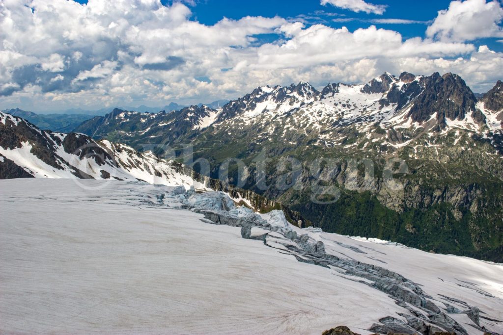 The Tour glacier and the Aiguilles Rouges massif