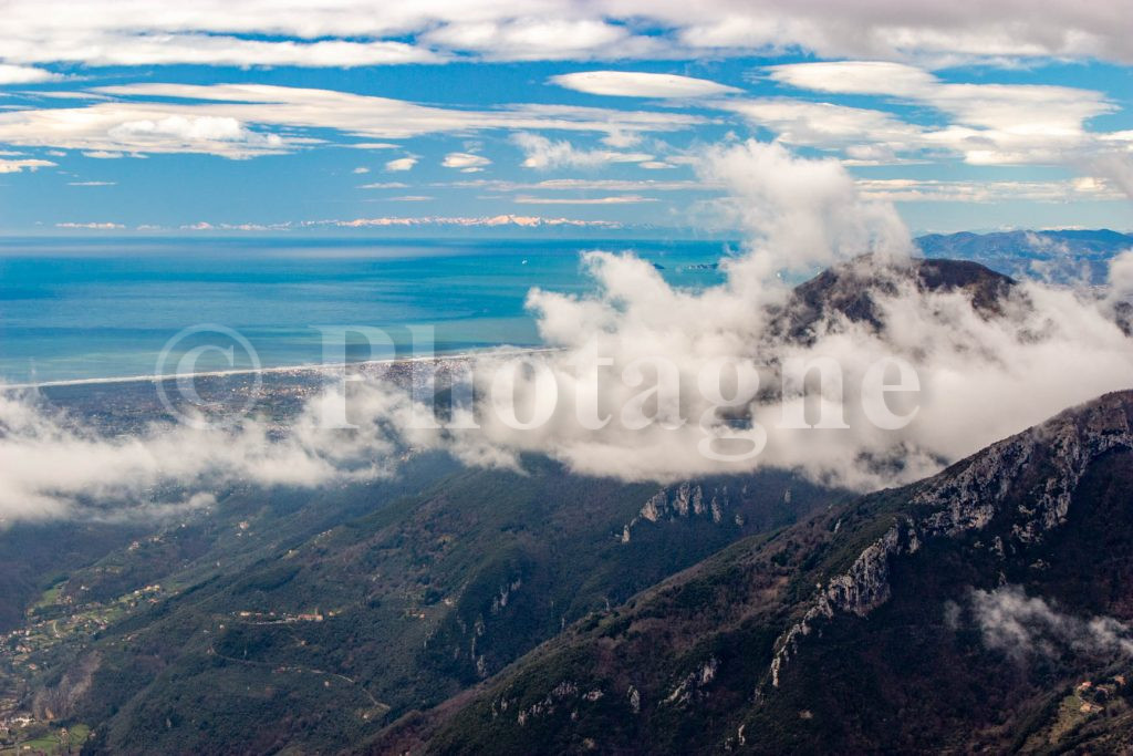 The Alps beyond the Gulf of Genoa from Mount Prana!