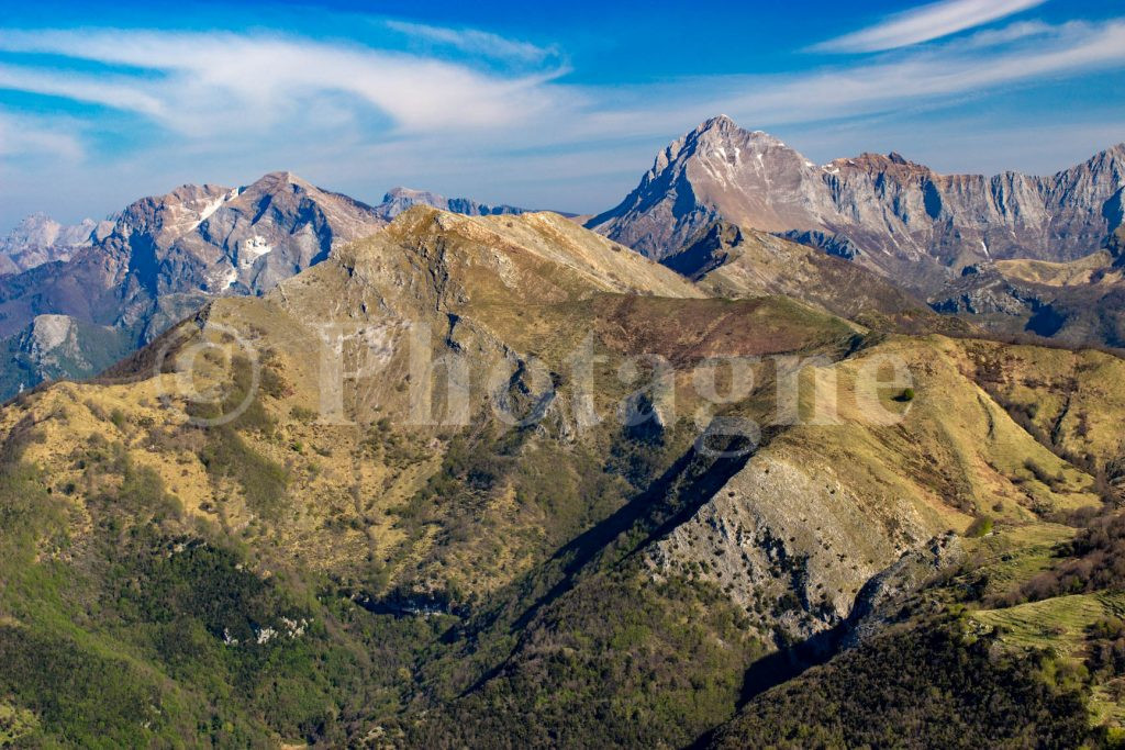 The Apuans from Monte Prana in the morning