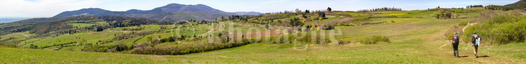 The Tuscan countryside towards Florence, on the path of the gods