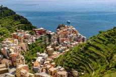 Manarola seen from above, on the hiking trail to the Cinque Terre