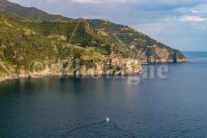 Bateau et Manarola le soir