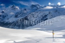 La Meije en hiver depuis le plateau d'Emparis