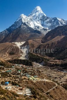 Pangboche and Ama Dablam on the trek of the three passes