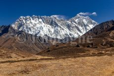 Mounts Lhotse and Numtse on the trek of the three passes