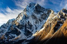 Cholatse au matin, sur le trek des trois passes