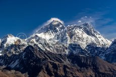 Everest et Lhotse depuis Renjo La, sur le trek des trois passes