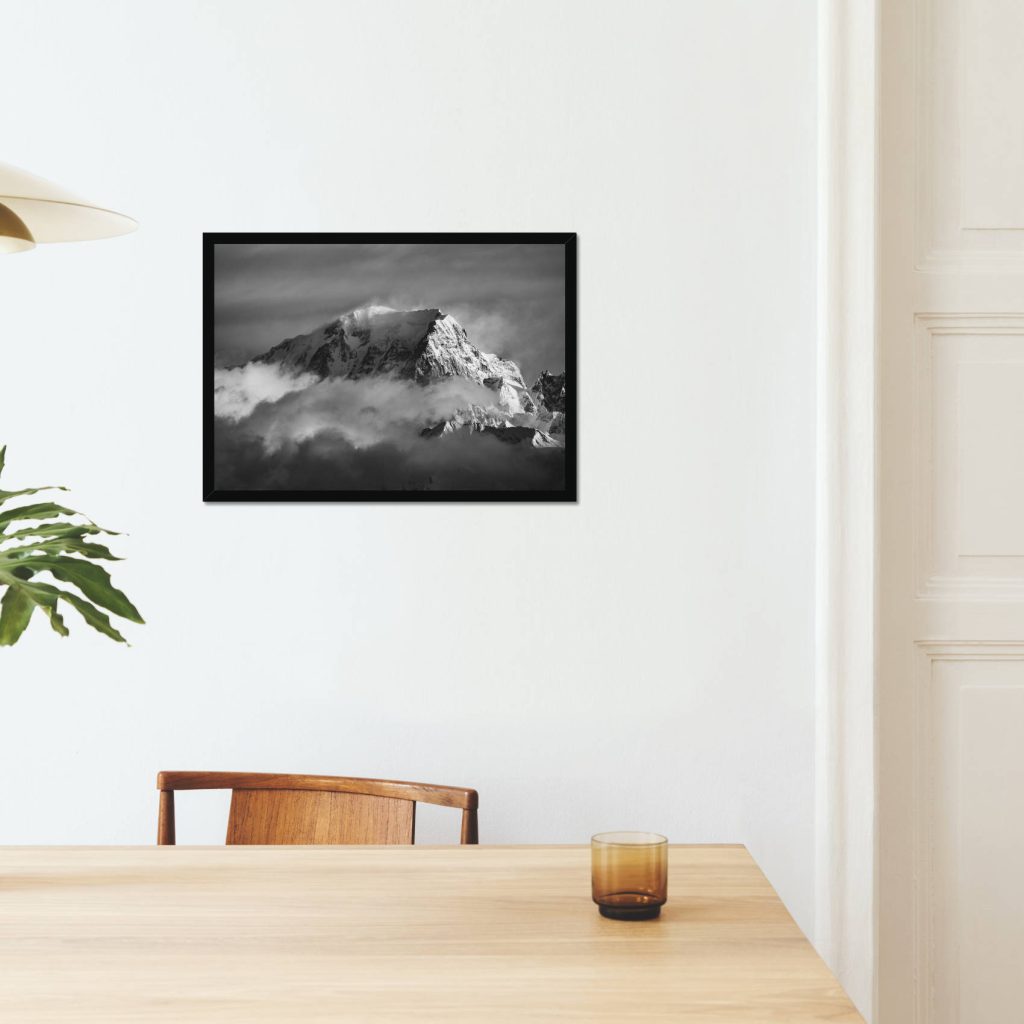 Painting of a mountain photograph