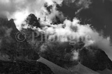 Monviso dans les nuages