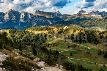 Paesaggio dolomitico verso Cortina d'Ampezzo