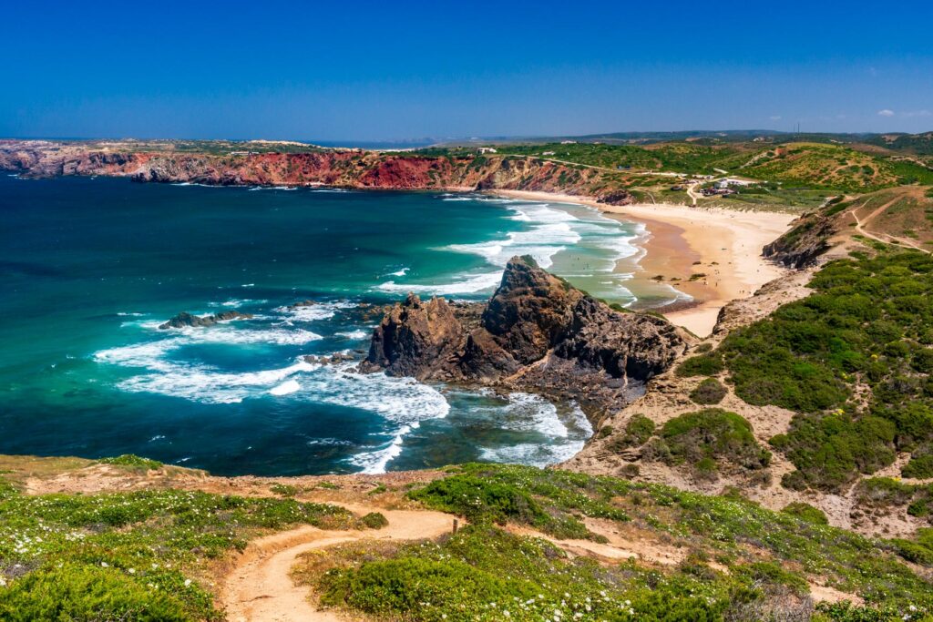 Praia do Amado sur le sentier des pêcheurs au Portugal