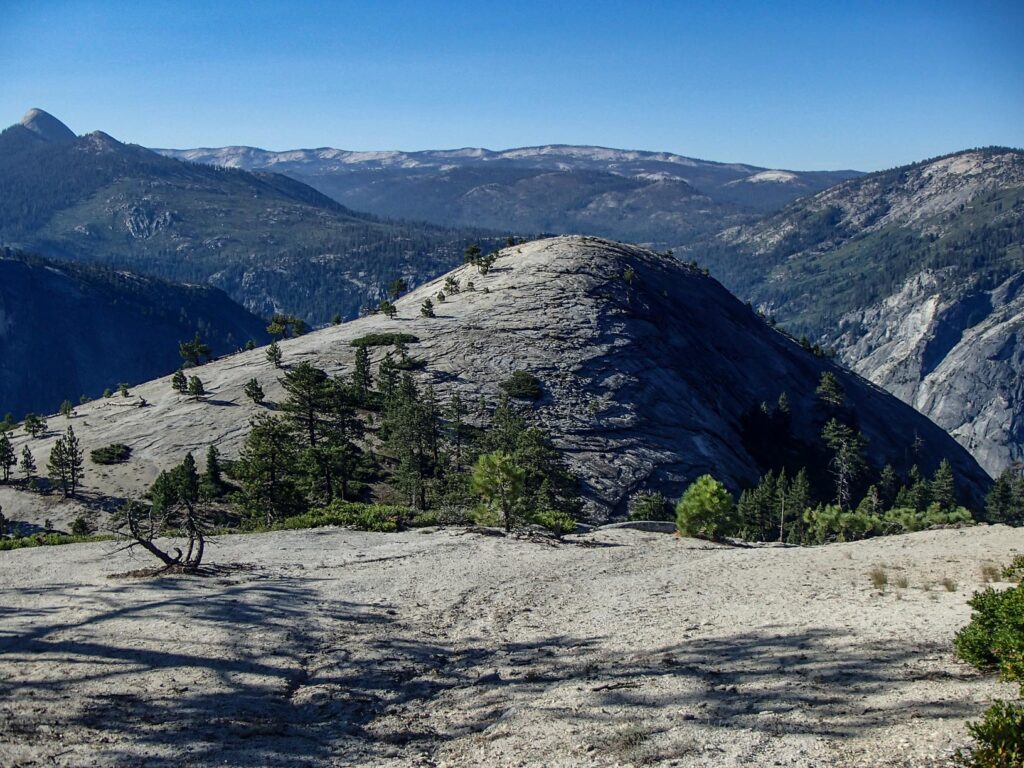 North dome lors de ma randonnée itinérante à Yosemite